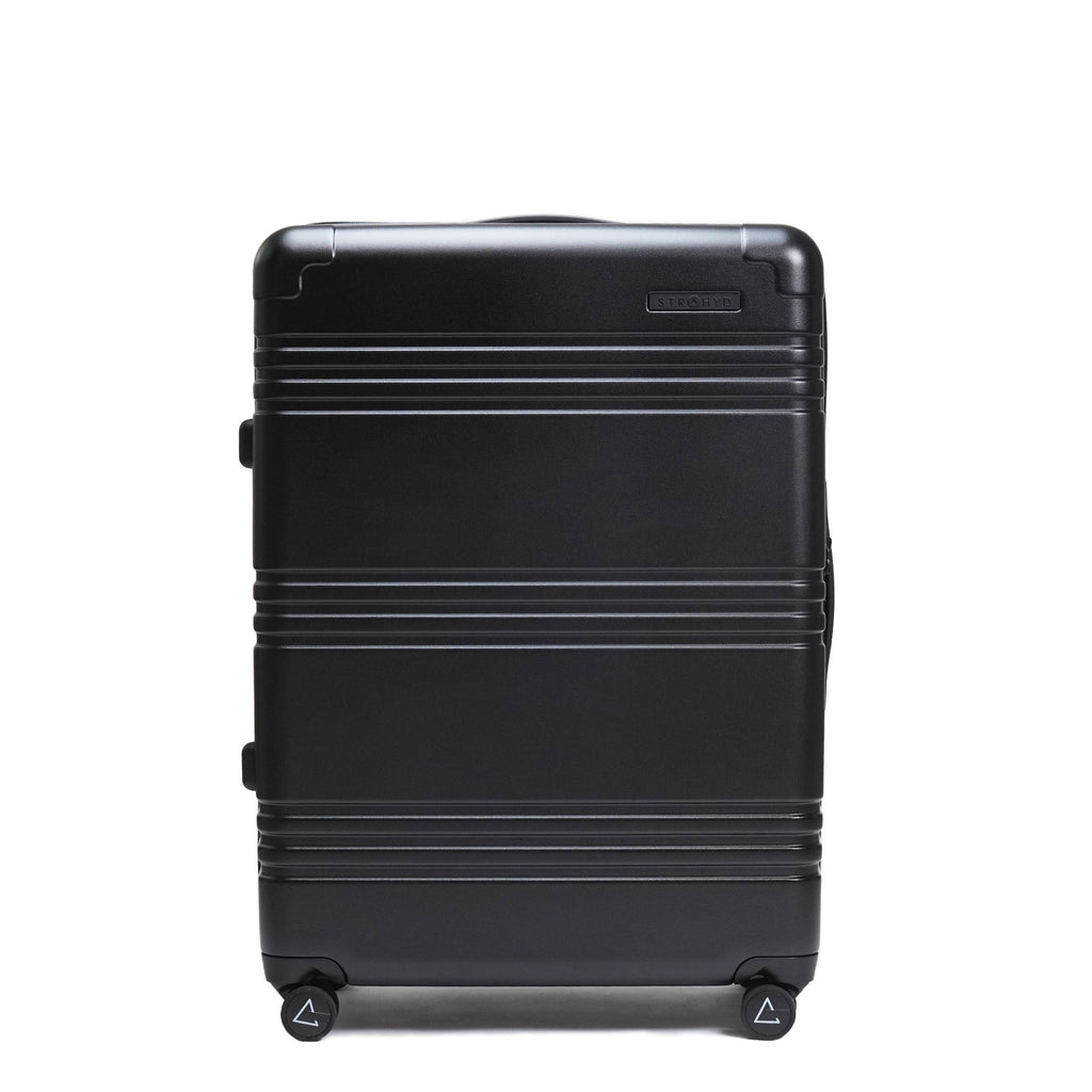 STRAHYD MAX - Maleta Expandible, Check-In (L), color negro, vista frontal,  ruedas 360