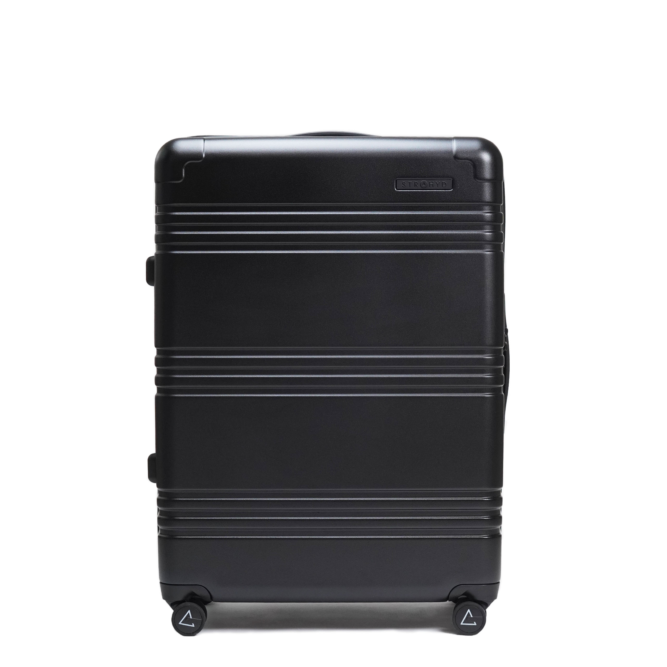 STRAHYD MAX - Maleta Expandible, Check-In (L), color negro, vista frontal,  ruedas 360