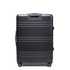 STRAHYD MAX - Maleta Expandible, Check-In L, color negro, vista trasera, ruedas Spinner 360° Hinomoto Silent-Run