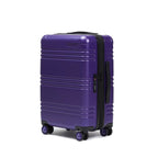 STRAHYD MAX - Maleta Expandible, Carry-On, color morado, vista isométrica, ruedas Spinner 360° Hinomoto Silent-Run, candado TSA