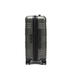 STRAHYD MAX - Maleta Expandible, Carry-On, color verde, vista lateral, ruedas Spinner 360° Hinomoto Silent-Run, candado TSA