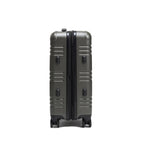STRAHYD MAX - Maleta Expandible, Carry-On, color verde, vista lateral, ruedas Spinner 360° Hinomoto Silent-Run