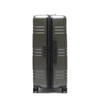 STRAHYD MAX - Maleta Expandible, Check-In L, color verde, vista lateral, ruedas Spinner 360° Hinomoto Silent-Run, candado TSA