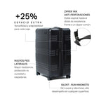 STRAHYD MAX - Maleta Expandible, nuevos pies laterales, zipper YKK Anti-perforaciones, ruedas Spinner 360° Hinomoto Silent-Run, candado TSA