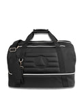 #color_black matte  Bolsa de viaje STRAHYD duffle bag negra sobre superficie clara