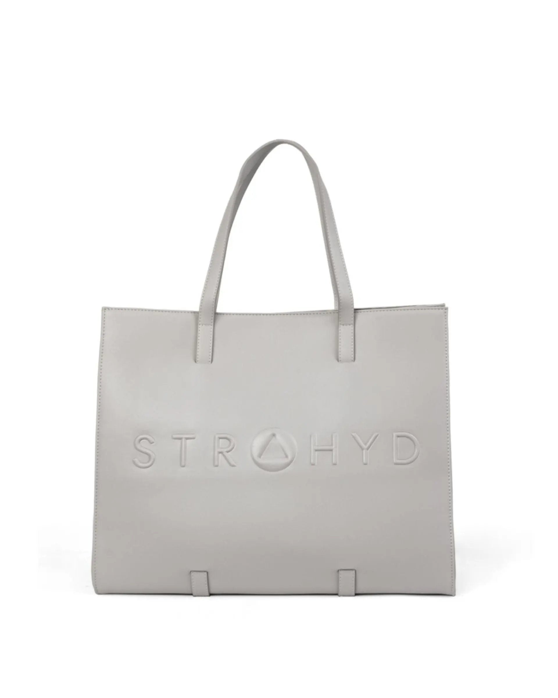 #color_soft nude Tote bag de viaje STRAHYD color [moonlight dust] sobre fondo neutro
