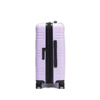 STRAHYD MAX - Maleta Expandible, Carry-On, color lila, vista lateral, ruedas Spinner 360° Hinomoto Silent-Run, candado TSA