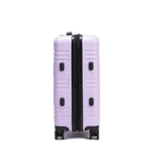 STRAHYD MAX - Maleta Expandible, Carry-On, color lila, vista lateral, ruedas Spinner 360° Hinomoto Silent-Run
