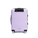 STRAHYD MAX - Maleta Expandible, Carry-On, color lila, vista trasera, ruedas Spinner 360° Hinomoto Silent-Run