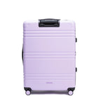 STRAHYD MAX - Maleta Expandible, Check-In L, color lila, vista trasera, ruedas Spinner 360° Hinomoto Silent-Run