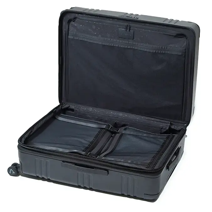 STRAHYD MAX - Maleta Expandible,  Apertura tipo mariposa para un acceso amplio y organización eficiente, Compartimentos funcionales, bolsillo impermeable y espacio secreto para AirTag